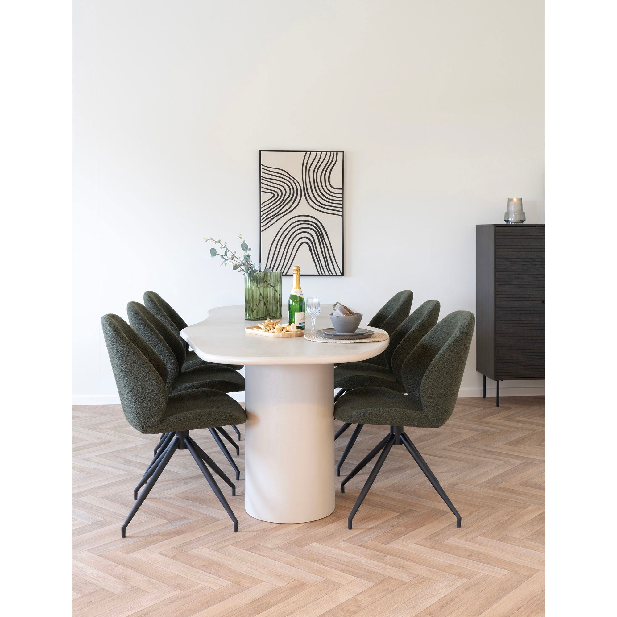 Farbe Lipari – Leinwandbild, schwarz/beige, 60×90 cm